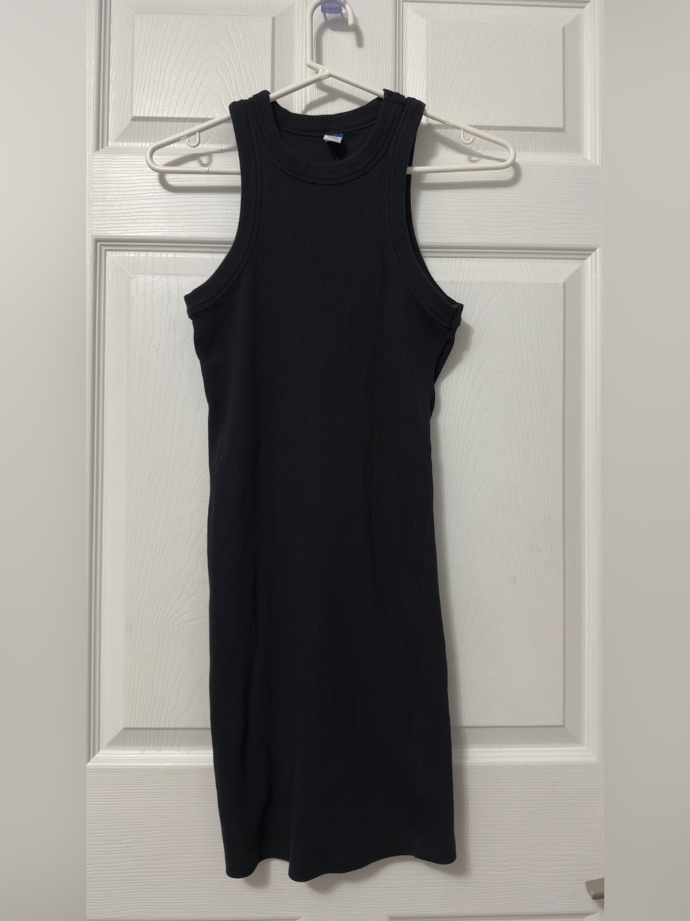 Old Navy Black Ribbed Tank Midi Dress
